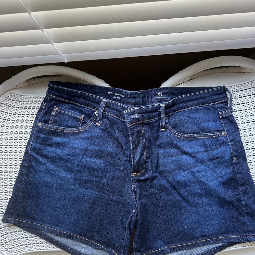 Ag Adriano Goldschmied Light Blue Denim Shorts